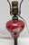 Early 20th Century Marble and Cranberry Glass Table Lamp For Sale - Image 9 of 12