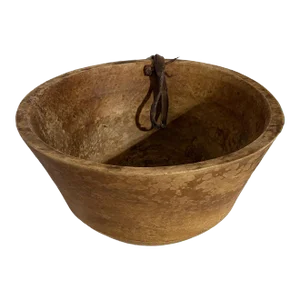 #7099 African Hausa Wooden Bowl From Niger 14" Diameter