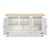 French Louis XVI Three-Door Buffet in White and Gold For Sale - Image 3 of 10