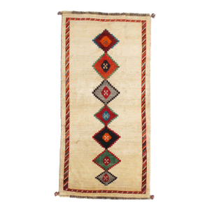 Vintage Hand-Knotted Persian Gabbeh Rug 4'0" X 8'2"