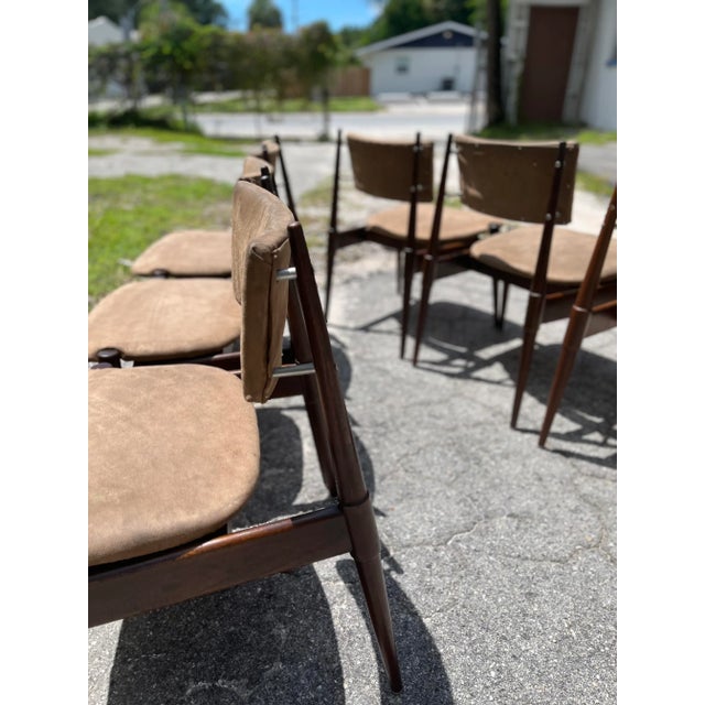 Mid 20th Century Dining Chairs in the Style of Arne Vodder - Set of 6 For Sale - Image 9 of 13