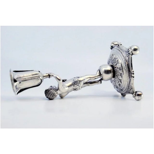 Silver Toothpick Holder with Figure For Sale - Image 5 of 8