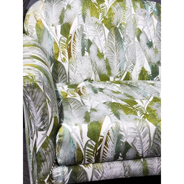 Mid 20th Century Vladimir Kagan Style Lounge Chairs in French Upholstery - Set of 2 For Sale - Image 12 of 12