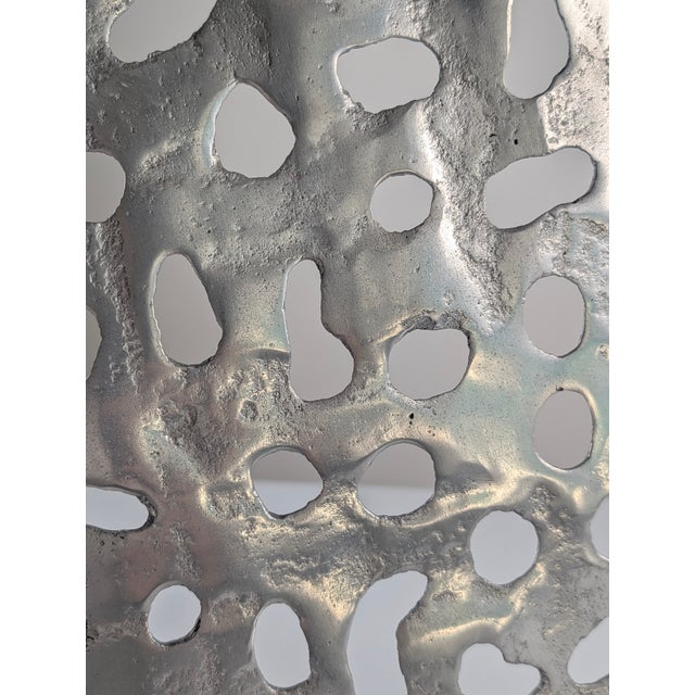 Gold Sculptural Brass and Aluminum Fireplace Screen by David Marshall, 1980s For Sale - Image 8 of 10