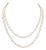 14k Yellow Gold 2-Strand Cultured Pearl Necklace For Sale