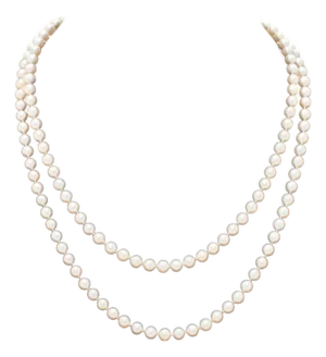14k Yellow Gold 2-Strand Cultured Pearl Necklace