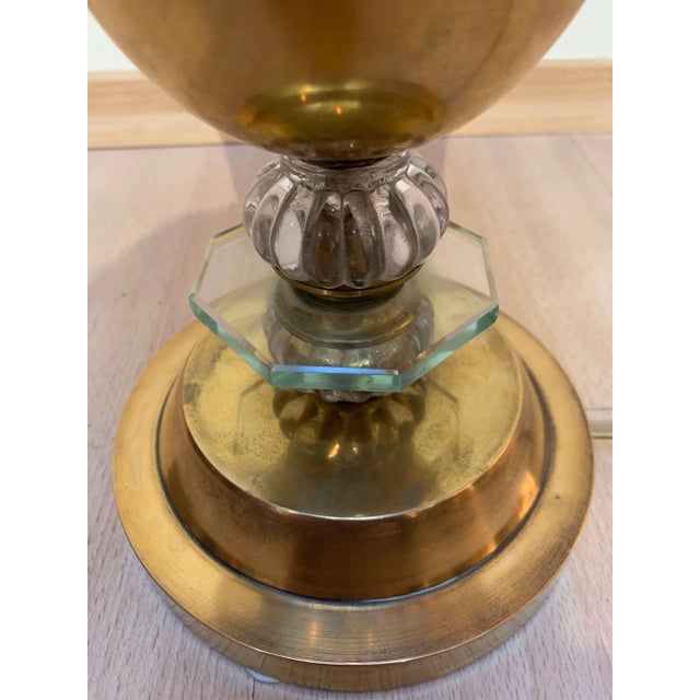 Art Deco Table Lamp, Brass and Glass, Paris, France, circa 1930 For Sale - Image 4 of 7
