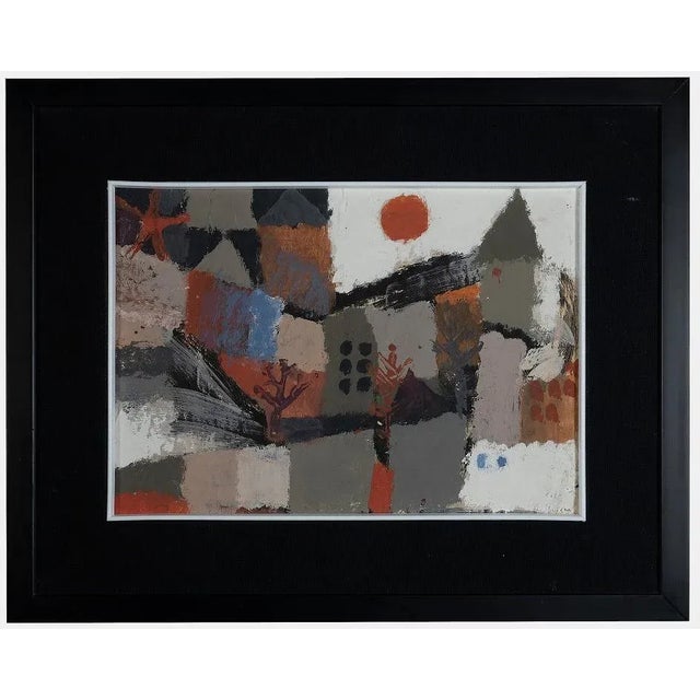 Sergio Barletta, Winter Landscape, Tempera and Watercolor, 1970s For Sale - Image 4 of 4