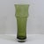 1970s Scandinavian modern tall tulip-shape olive green blown glass vase by Finnish artist Tamara Aladin (1932-2019) for...