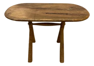 Andrianna Shamaris Midcentury Couture Teak Wood Side Table