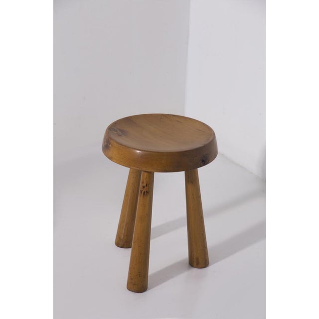 Mid-Century Modern Stools attributed to Charlotte Perriand, 1960, Set of 2 For Sale - Image 3 of 7