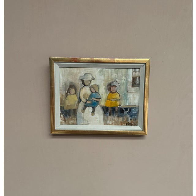 Pia Hesselmark‑Campbell, Familj, 1950s, Oil on Canvas, Framed For Sale - Image 10 of 16