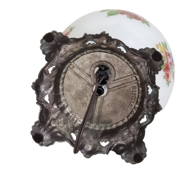 Vintage Mid-Century Modern L& LWMc Hurricane Round Globe Night Light Table Lamp For Sale In Dallas - Image 6 of 6