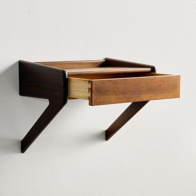 1960s Teak Floating Nightstand by Sigfred Omann for Ølholm Møbelfabrik, 1960s For Sale - Image 5 of 12