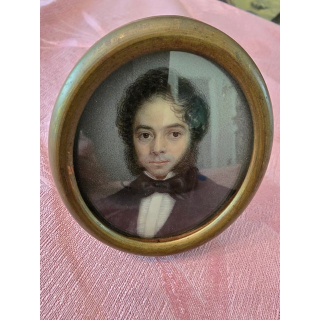 Antique Museum Miniature Painting of Distinguished Gentleman For Sale - Image 4 of 8