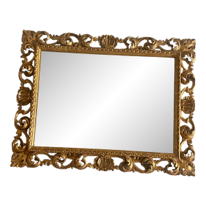 Antique Italian Florentine Giltwood Mirror.