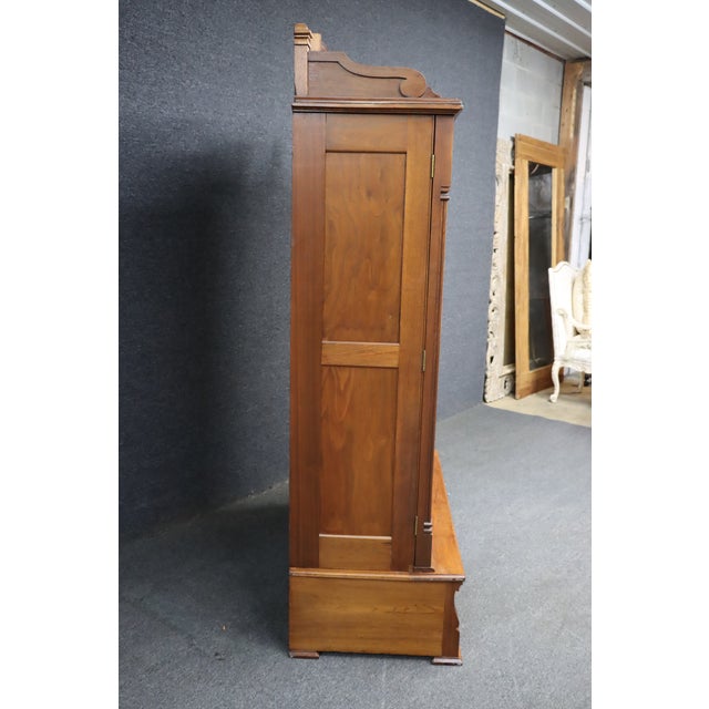 Victorian Eastlake Walnut and Burl Wood Bookcase Cabinet For Sale - Image 10 of 13