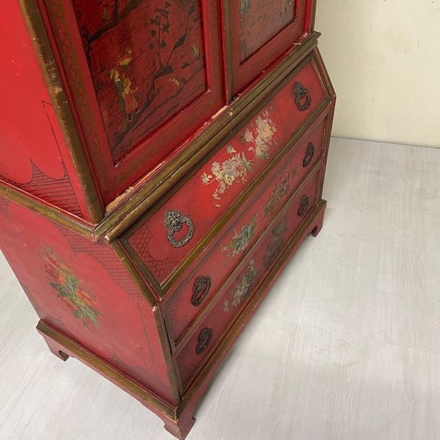 Chinoiserie Trumeau with Chest of Drawers, 1950s For Sale - Image 11 of 18
