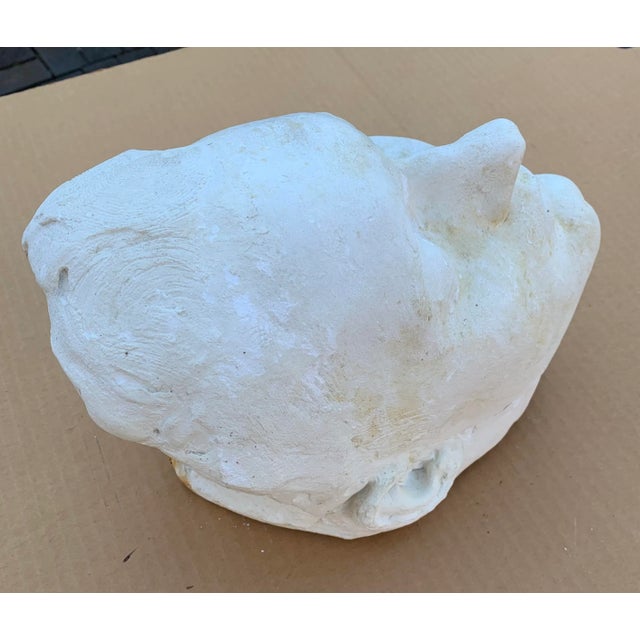 Mid 20th Century Art Deco Plaster Sculpture of Male Face Life Casting For Sale - Image 5 of 9