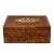 Brown Vintage Traditional Carved Walnut Inlaid Storage Box For Sale - Image 8 of 8