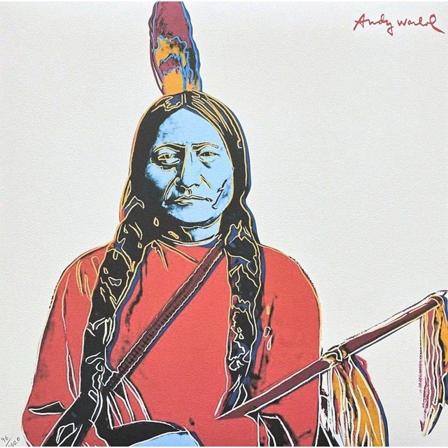 After Andy Warhol, Sitting Bull Red, 1980s, Print For Sale - Image 4 of 6