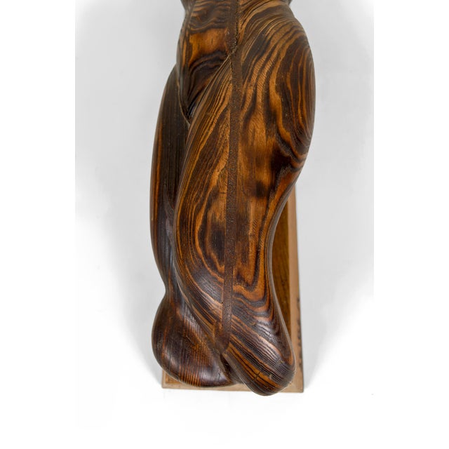 Brutalist Sculpture of Female Body in Cedar and Oak by Seillé M, France, 1970s For Sale - Image 14 of 17