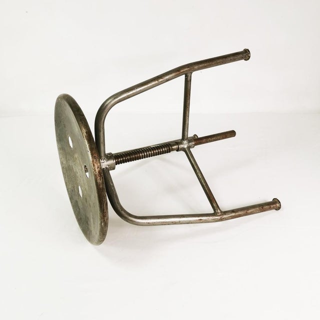 Metal Industrial Swivel Stool, Czechoslovakia, 1960s. For Sale - Image 7 of 13