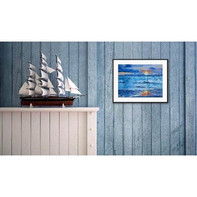 Maui Sunset Original Oil Painting Seascape For Sale - Image 9 of 12