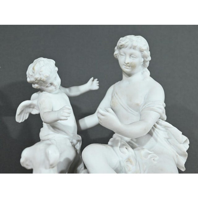 Bisque Sculpture of Venus and Amor, Late 19th Century For Sale - Image 6 of 18
