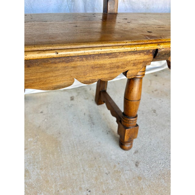 Late 19th Century Italian Walnut Bench For Sale - Image 10 of 12