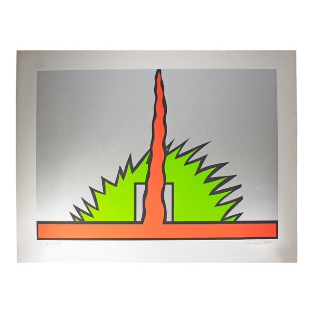 1980 “Mount Cadillac” Serigraph Print by Nicholas Krushenick For Sale