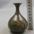 Metal Vintage Distressed Bronze Pear-Shaped Vase / Patinated Metal Bud Vase For Sale - Image 7 of 9