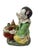 This vintage Famille Rose 8” Laughing Lucky Girl statue figurine is a beautiful representation of a Chinese lady offering...