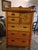Tigerwood tallboy gentlemen's chest of drawers with hat door. Stamped Haworth on the back. I picked this up in Congdon...