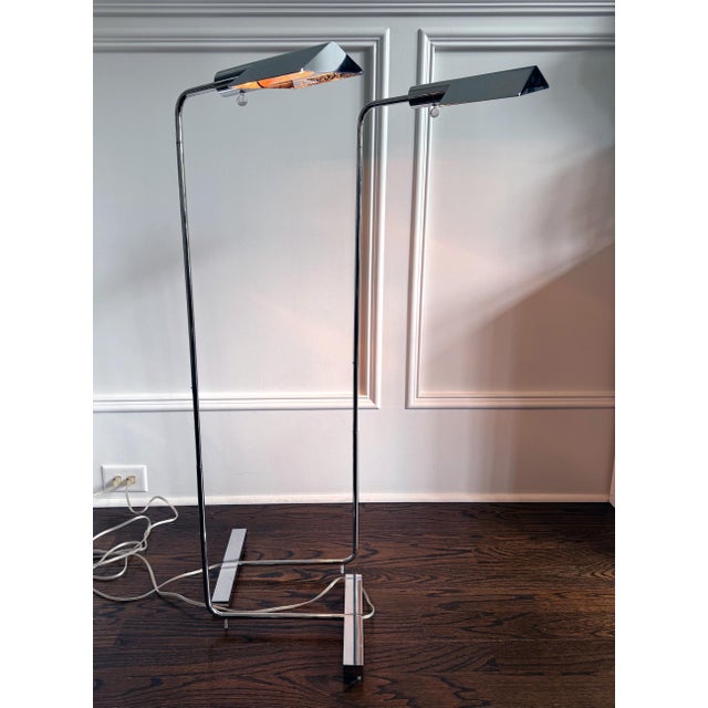 Pair Of Adjustable "IUWV" Floor Lamps by Cedric Hartman For Sale - Image 4 of 15