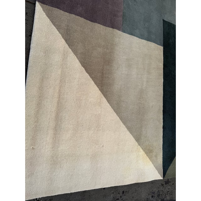 2020s 9ft × 11ft 10in Hanne Kortegaard for Linie Design Arguto Rug in Ocean For Sale - Image 5 of 10