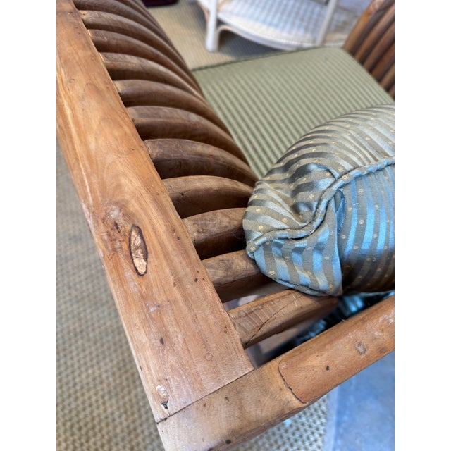 Wood Sculptural Solid Teak Chair For Sale - Image 7 of 12