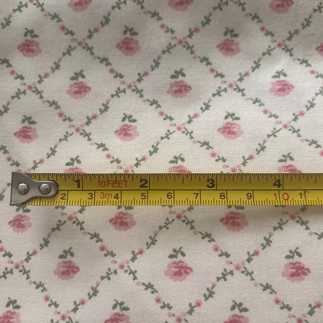 English Laura Ashley Pink Rose English Country Fabric 86” X 56” For Sale - Image 3 of 5