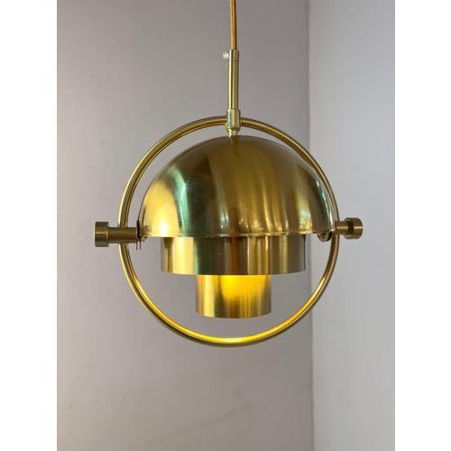 Multi-Lite Brass Pendant Lamp by Louis Weisdorf for Gubi For Sale - Image 6 of 11