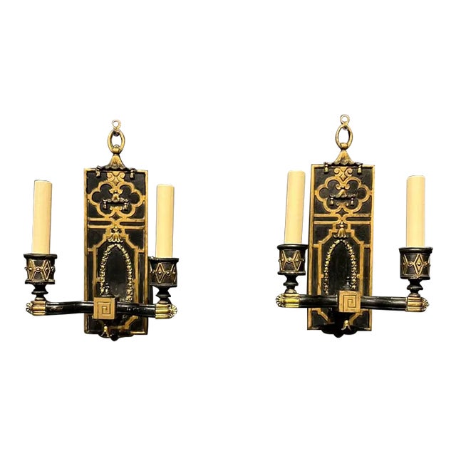 Pair of 1900 Neoclassical Sconces For Sale