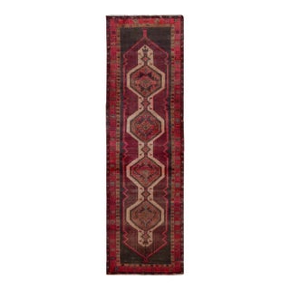 Vintage Persian Runner With Red, Beige-Brown Patterns by Rug & Kilim For Sale