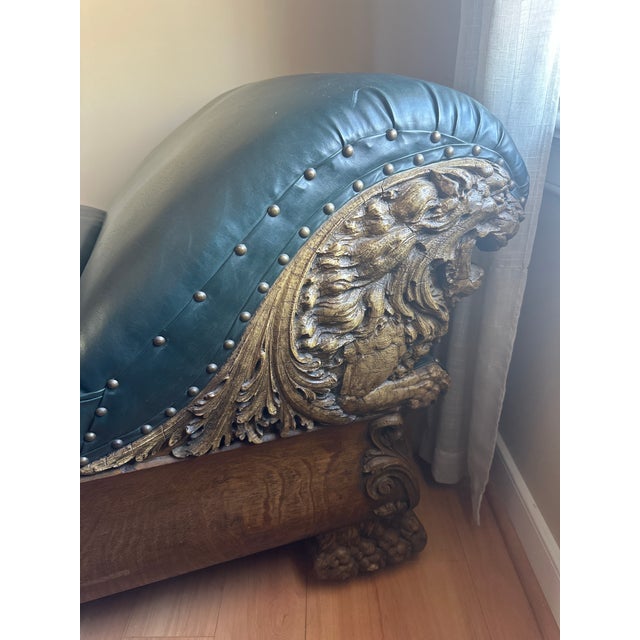 Late 19th Century Lion Head Chaise For Sale - Image 4 of 7
