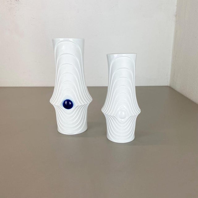 Op Art Porcelain Vases by Royal Bavaria KPM, Germany, 1970s, Set of 2 For Sale - Image 4 of 18