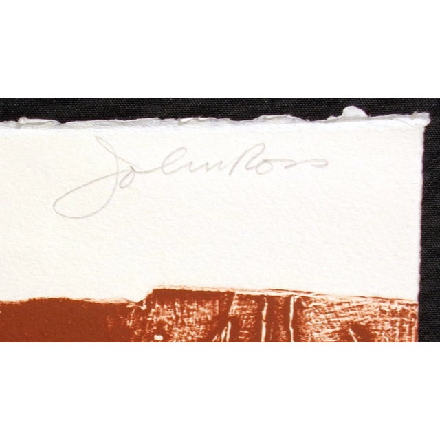 Brown 1970s John Ross "Monolith, Valley, Wall, Escarpment" Signed Collagraph Etchings Rust - Set of 4 For Sale - Image 8 of 12
