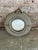 Mid-Century Modern Vintage Small Ceramic Round Wall Mirror For Sale - Image 3 of 9