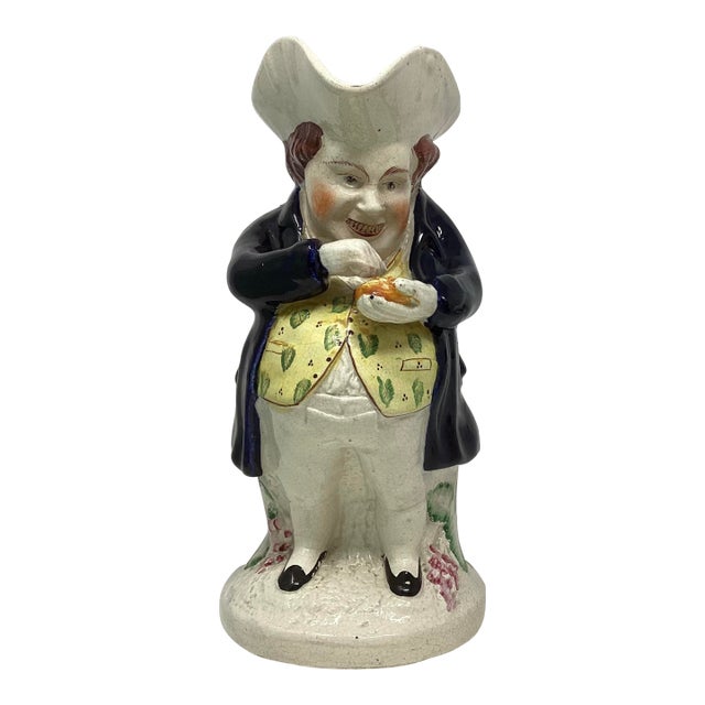 Antique Staffordshire Drinking Toby Jug of "Mr. Snuff" C 1870 For Sale
