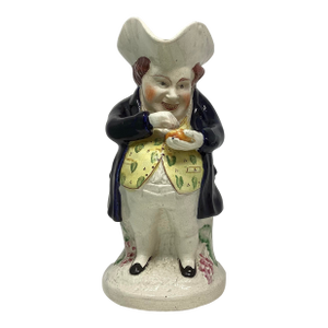 Antique Staffordshire Drinking Toby Jug of "Mr. Snuff" C 1870