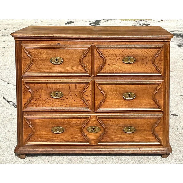 Vintage English Georgian Style Oak Gentleman’s Chest For Sale - Image 9 of 12