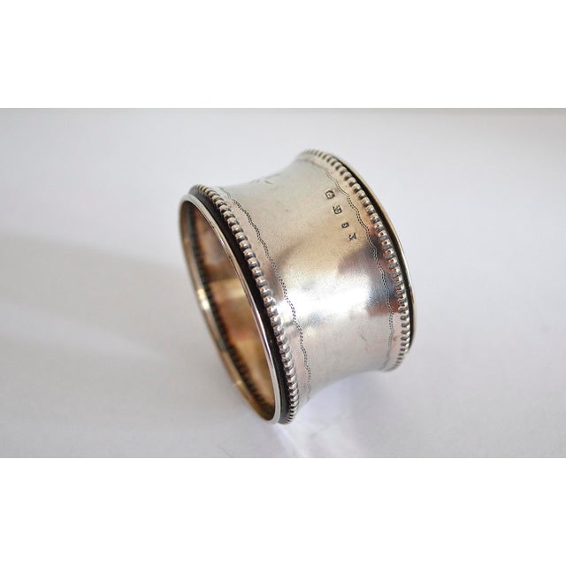 Antique Biedermeier 800 Silver Napkin Rings, 1880s, Set of 2 For Sale - Image 4 of 5