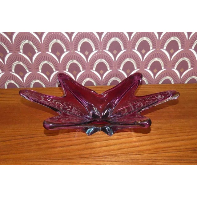 Mid-Century Modern Large Art Deco Style Murano Glass Star Bowl, 1960s For Sale - Image 3 of 6